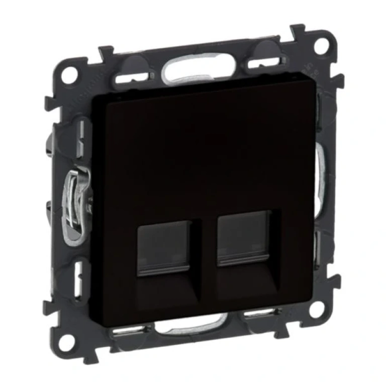 (copy) компютърна розетка двойна 2xrj45 utp кат.5е, бяла, legrand, valena life, 753141