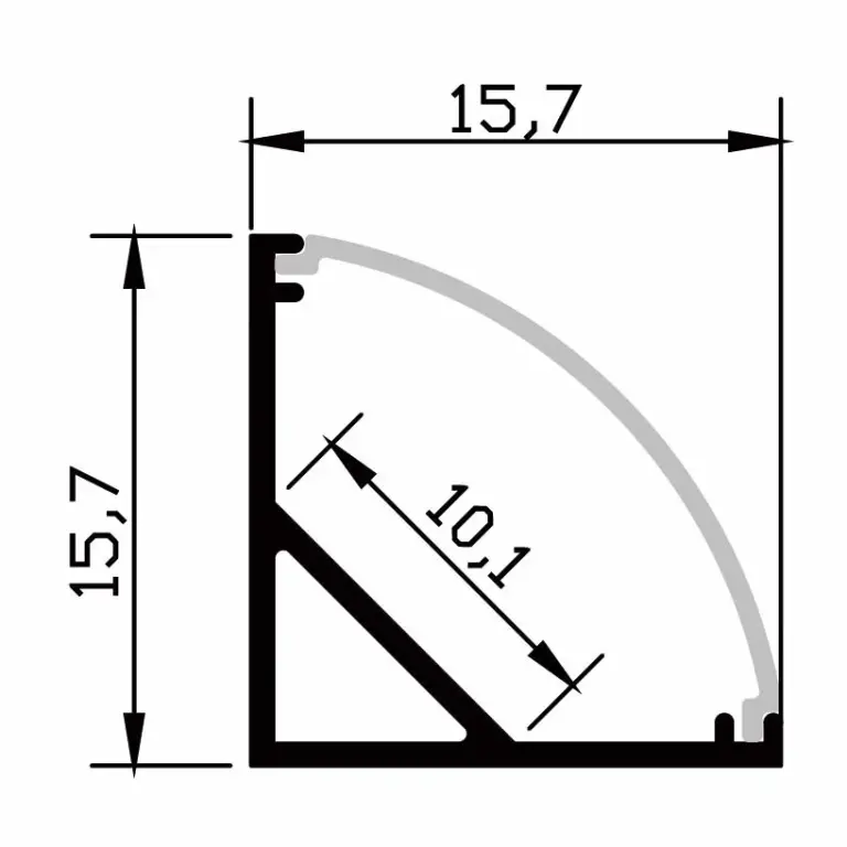 Профил за Led лента Gama 3m, ъглов, алуминий, elbulgaria,  4064 sl