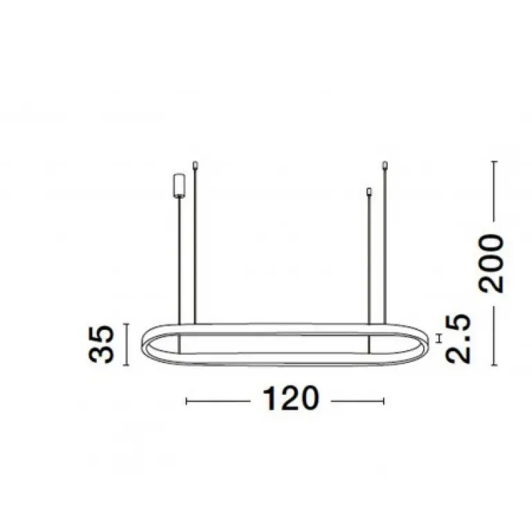 Полилей CUPPE, black, nova luce, led 56w, 3000K, 9345624