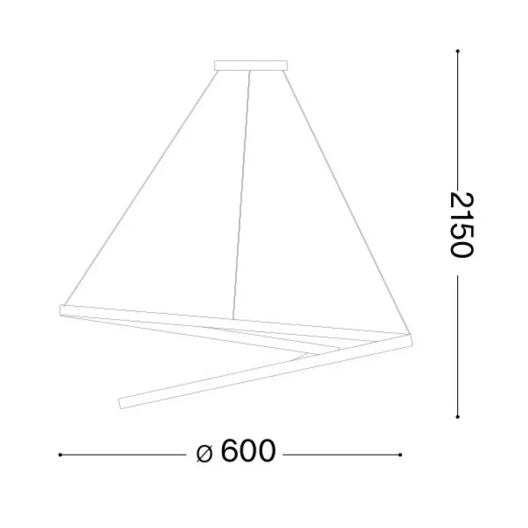 (copy) пендел oz, black, ideal lux, led 55w, 3000k, 6100lm, 304588