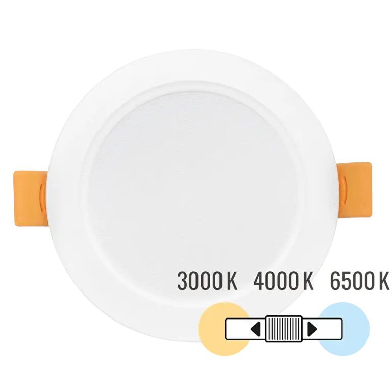 Led панел за вграден монтаж, бял, 5w, 3000к - 4000к - 6500к, 500lm, ultralux, PRW5CCT