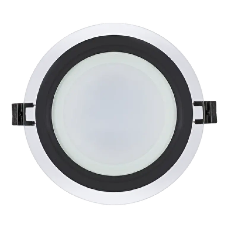 Led панел за вграждане, бял с черен ринг, ultralux, led 12w, 4200k, 920m, ip44, lprg1242bl