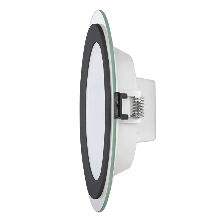 Led панел за вграждане, бял с черен ринг, ultralux, led 12w, 4200k, 920m, ip44, lprg1242bl