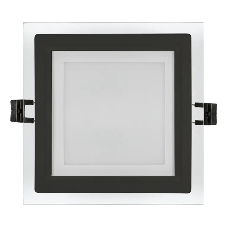 led панел за вграждане, бял с черен ринг, ultralux, led 12w, бяла светлина, 4200k, 920lm, LPSG1242BL