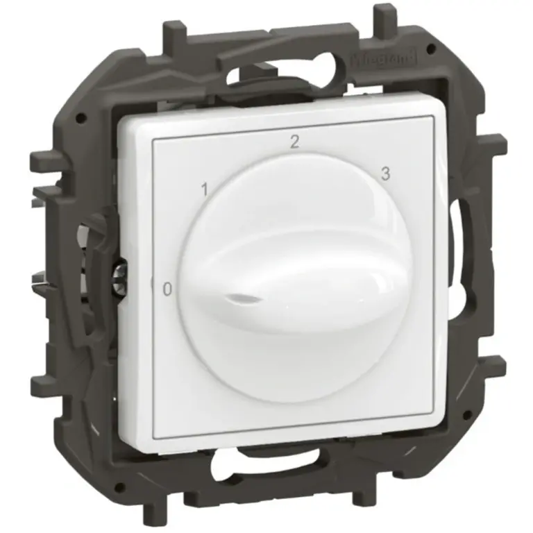 Ключ за управление на вентилация, 4 поз., new niloe, legrand, бял, NP660WH