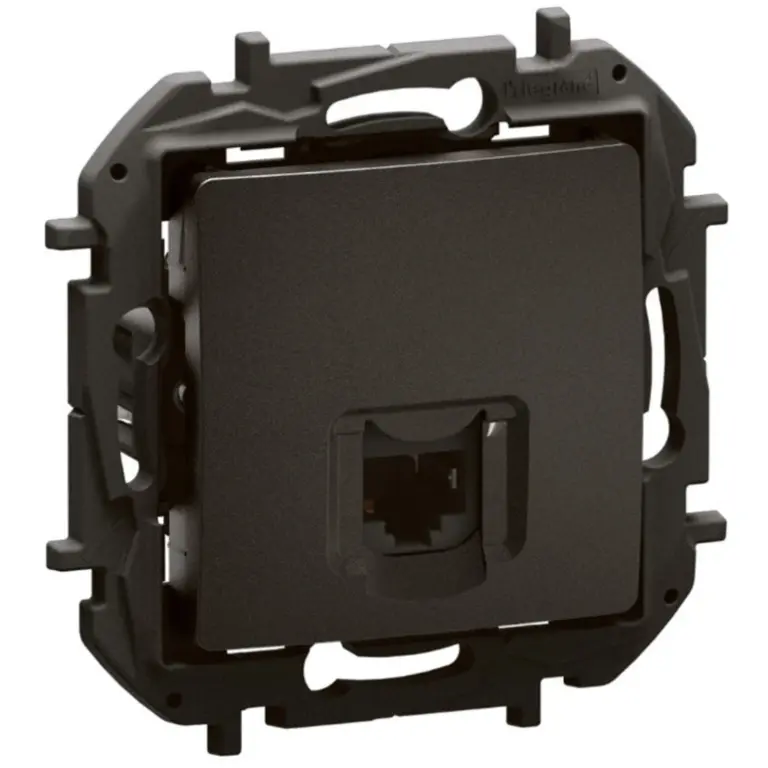 розетка rj45 cat6a utp, new niloe, legrand, черен, NP4306BK
