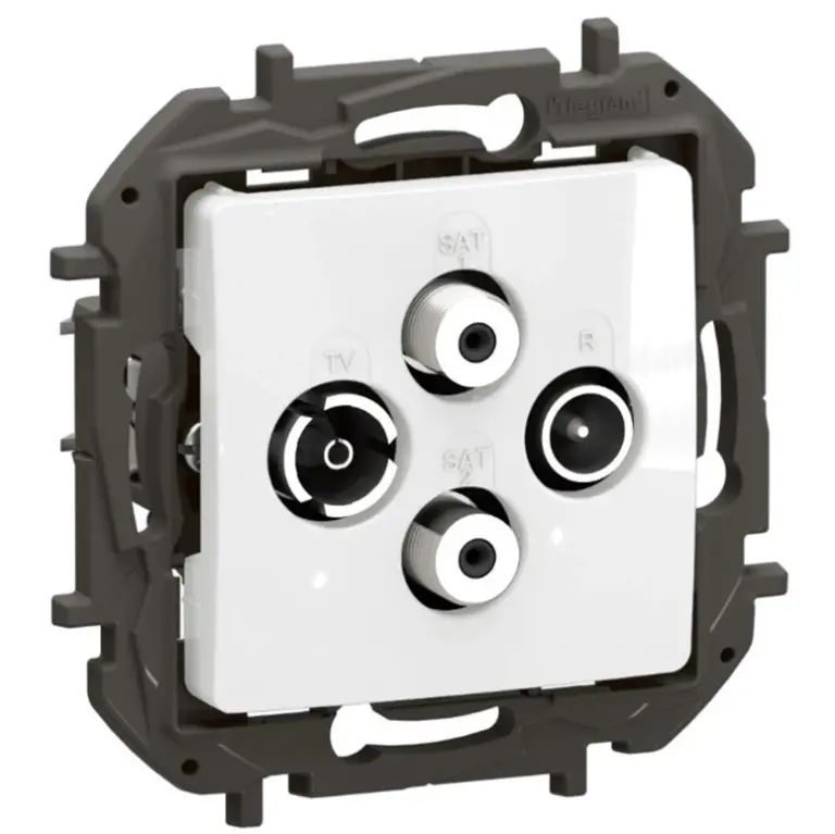 tv-r-sat-sat тип звезда розетка, new niloe, legrand, бял, NP4108WH