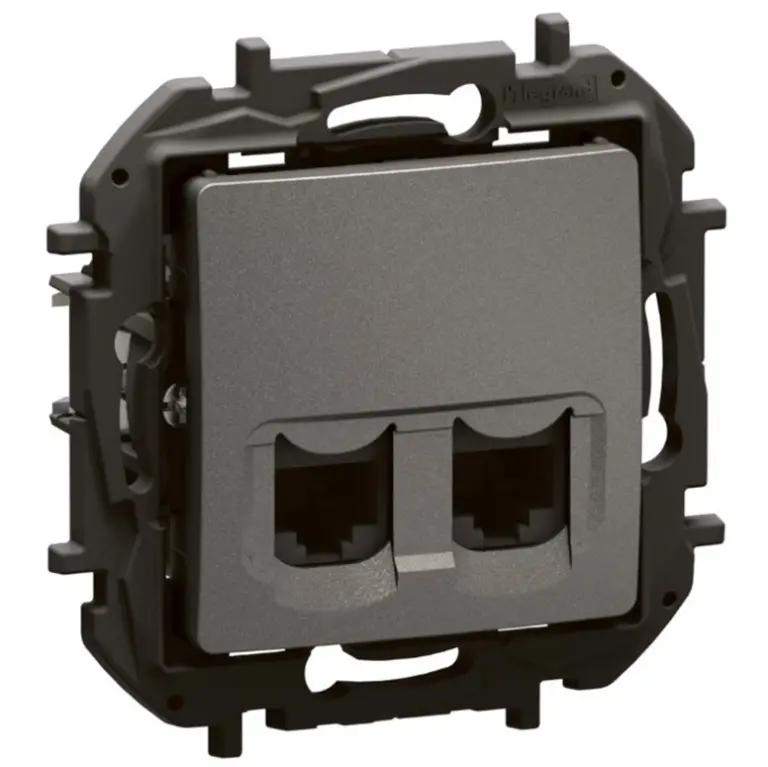 Двойна розетка  rj45 cat6 utp , new niloe, legrand, бял, NP4336WH