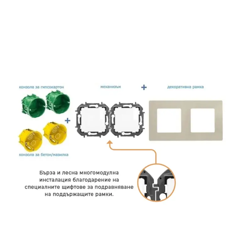 Двойна розетка  rj45 cat6a utp , new niloe, legrand, сив, NP4336MG