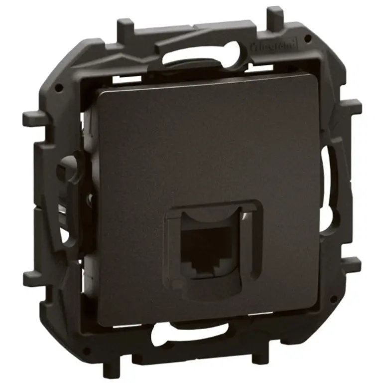 розетка rj45 cat5е utp, new niloe, legrand, черен, NP4301BK