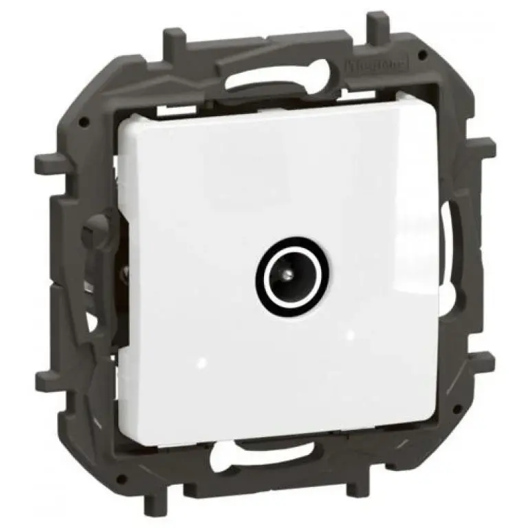 Единична tv розетка 9.5 мъжка, 1.5db, new niloe, legrand, бял, NP4103WH