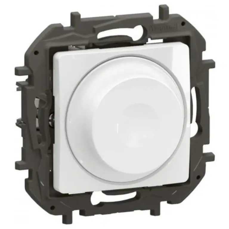 ротационен димер за led от 5 до 75w, до 10 лампи, new niloe, legrand, бял, NP2411WH