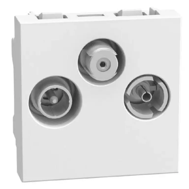Коаксиална Tv-sat розетка 1мод. бял, light now, bticino, YW4214D