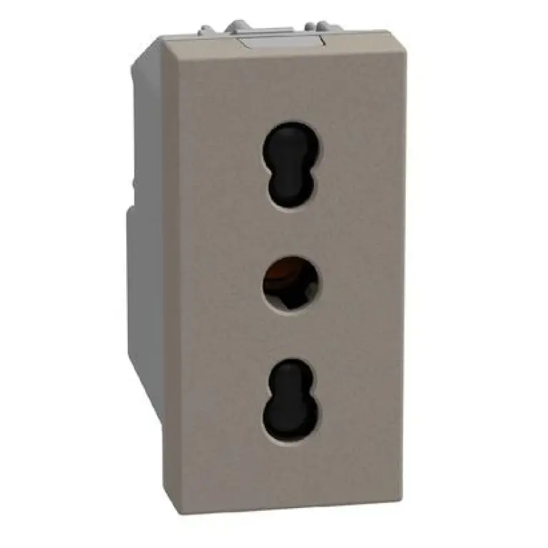Контакт италиански стандарт 16A, 1мод. камък, light now, bticino, YG4180