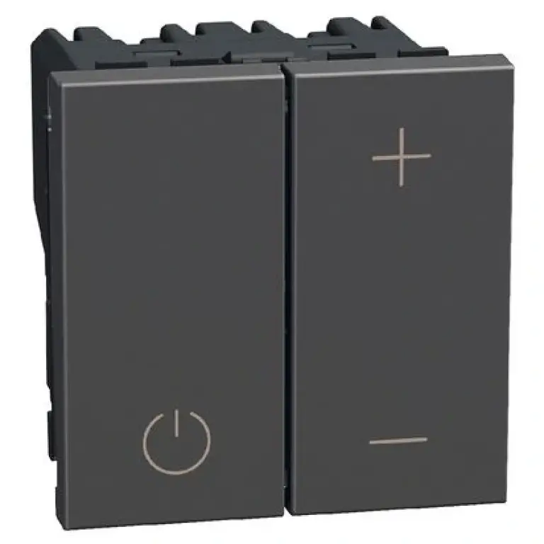 Бутонен димер за баласт 0-10V, 2мод. графит, ,light now, bticino, YD4410