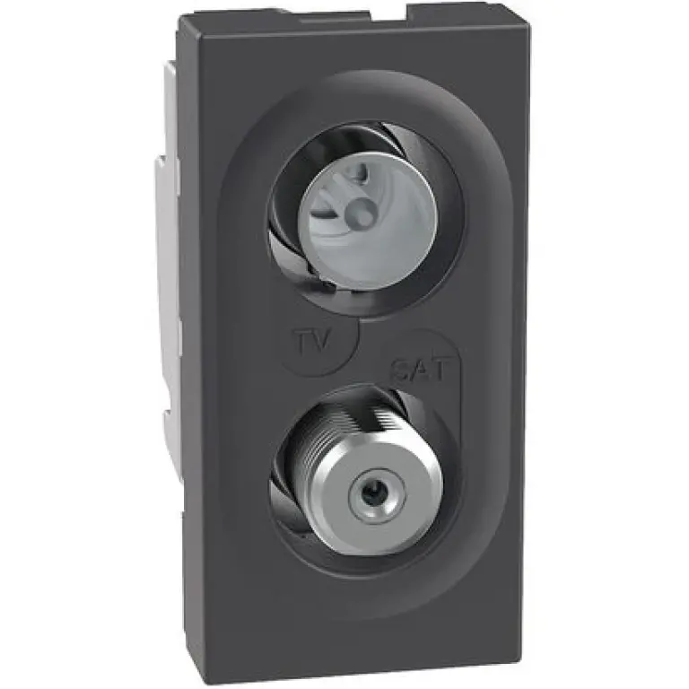 Коаксиална Tv-sat розетка 1мод. графит, light now, bticino, YD4214D
