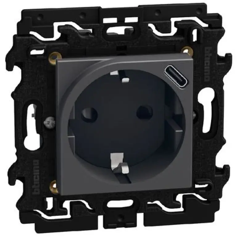 SOCKET GERMAN + USB ,light now, bticino, YD4141USB