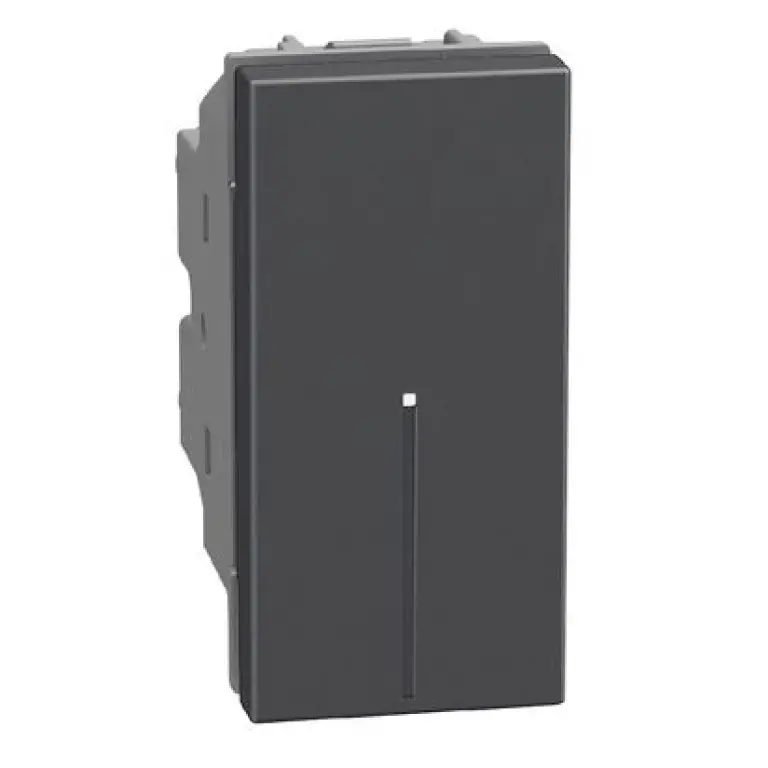 Бутон аксиален 1мод. графит, 10AX, light now, bticino, YD4055A