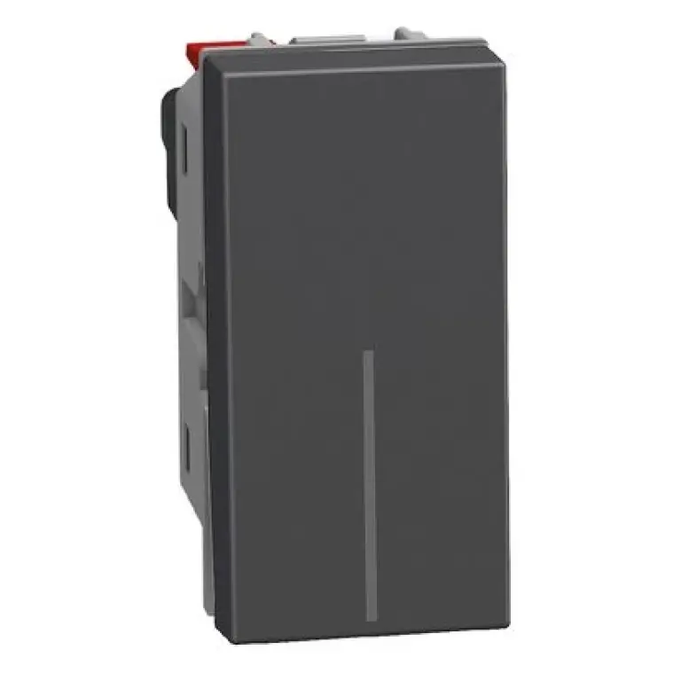 Бутон 1P NO 1мод. графит, 10A, light now, bticino, YD4005A