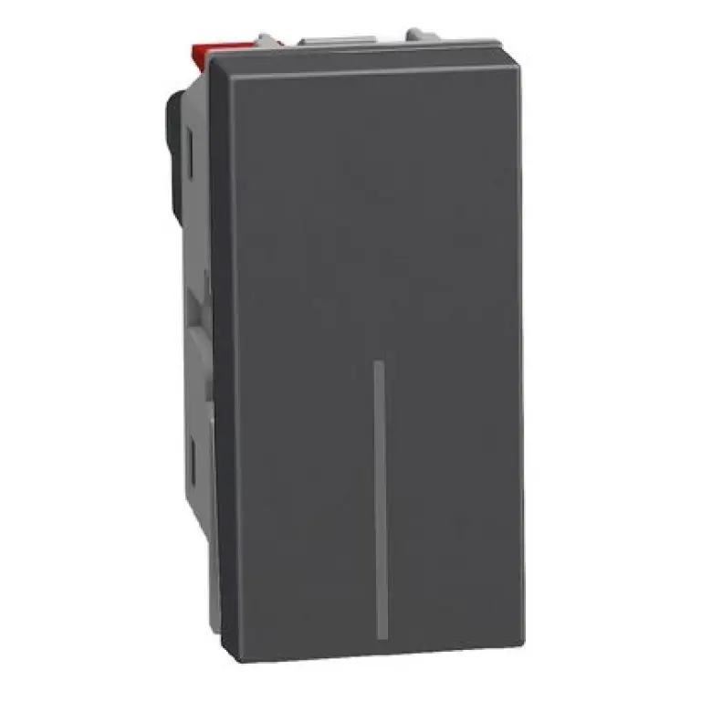Еднополюсен ключ 1мод. графит, 10AX , light now, bticino, YD4001A