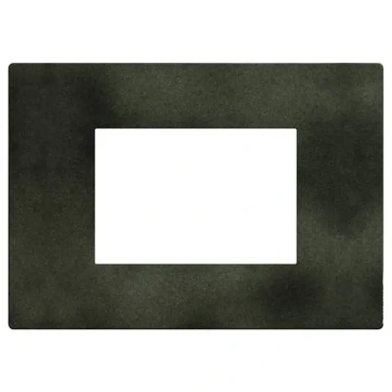 Рамка 3мод. Зелен меланж/dark green, light now, bticino, YA4803DG