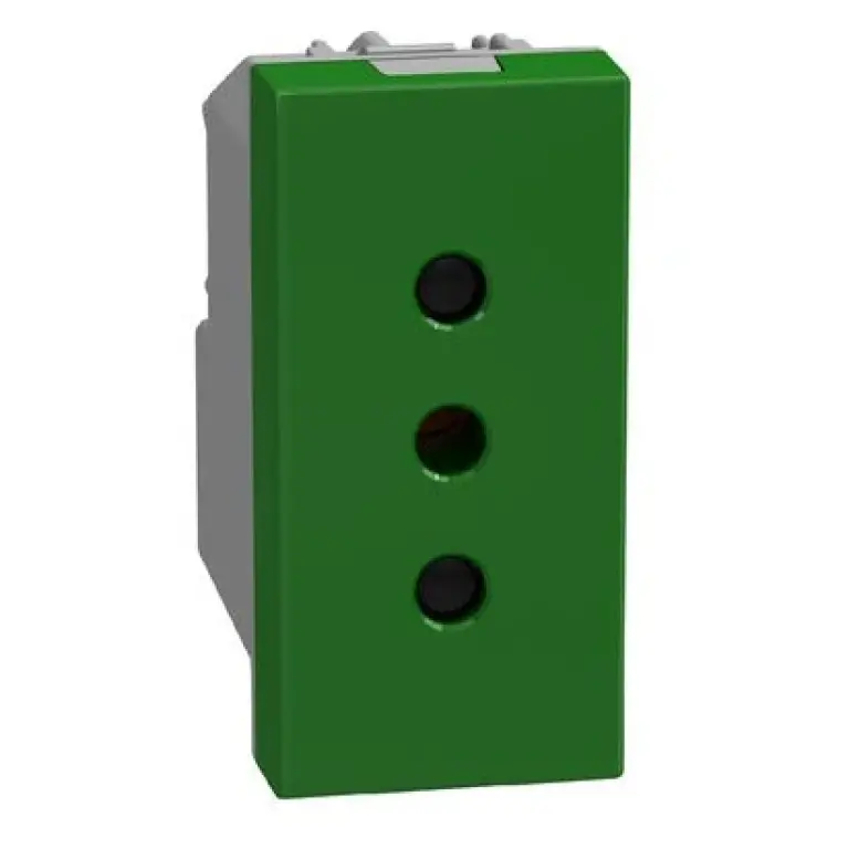 Контакт италиански 10A, 1мод. зелен, light now, bticino, Y4113G