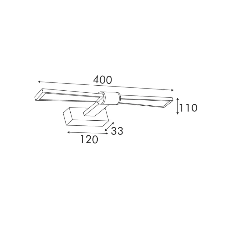 Аплик papigion, мат злато, aca lighting, led 8w, 3000k, 520lm, pn1403ledw41br