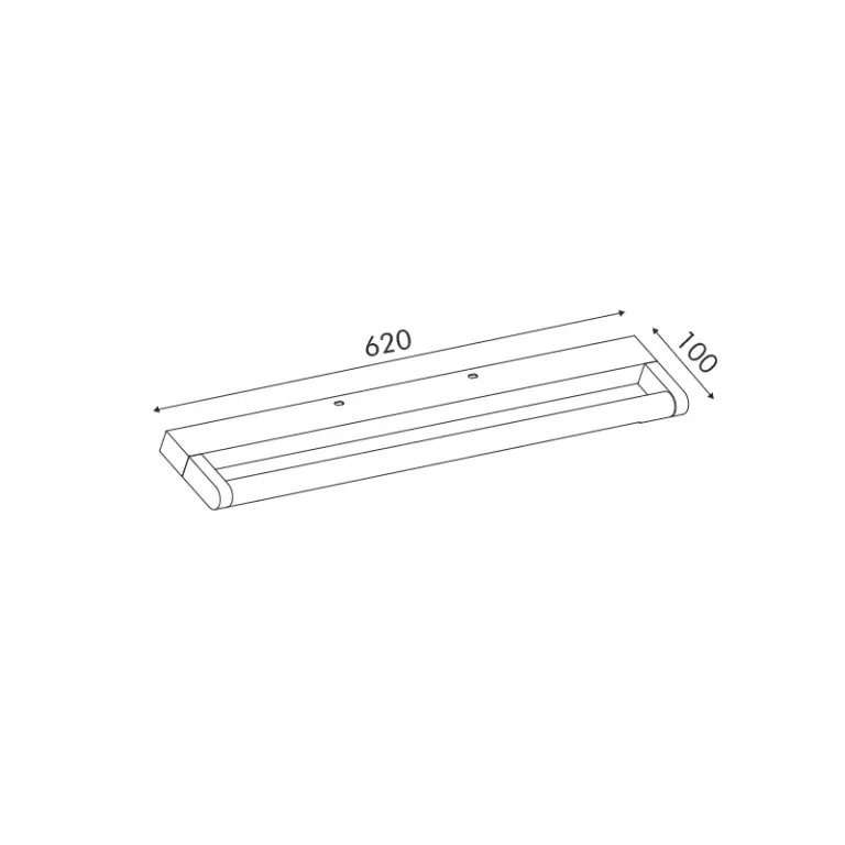 Аплик bati, черен, aca lighting, led 12w, 3000k, 780lm, pn283led62bk