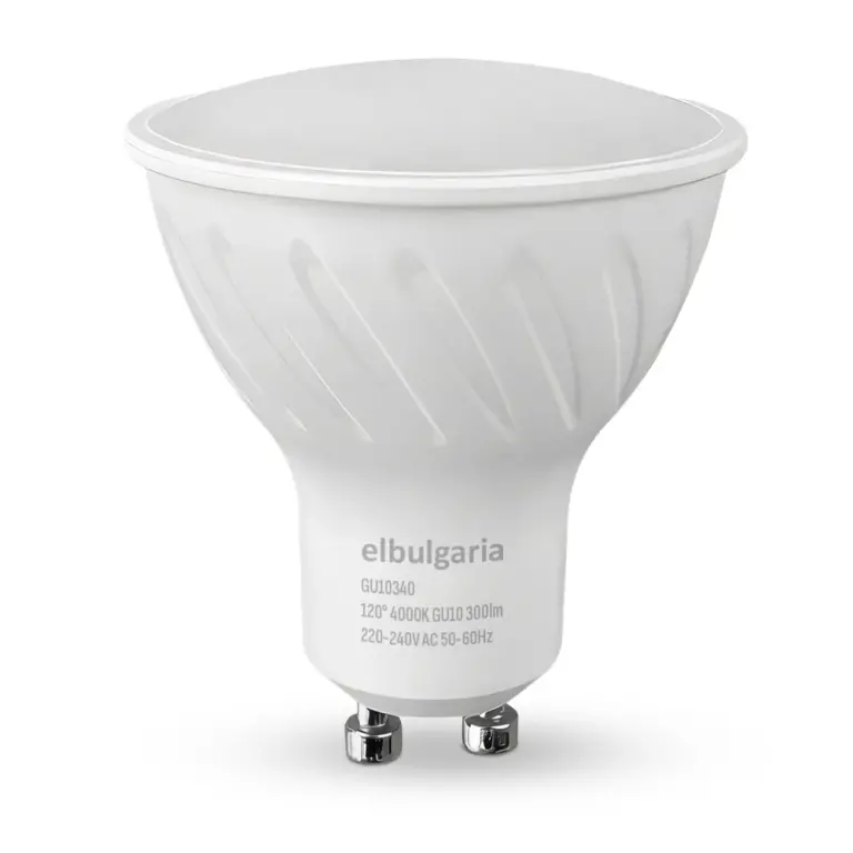 Led лампа 3w, gu10, бяла светлина, elbulgaria, 280lm, 4000k, GU10340