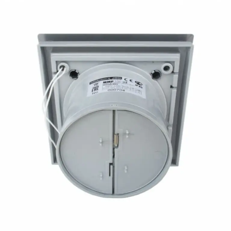 Вентилатор за баня, сив, mmotors, ф100/105, 105m/h3, 18w, с клапа, mmp-01, 8848
