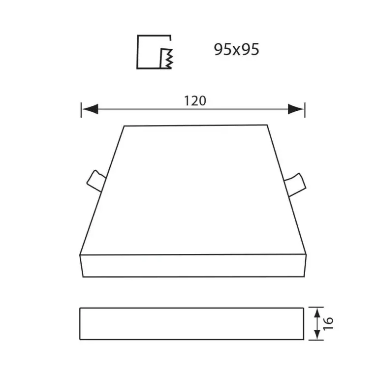 (copy) led луна за вграждане, бяла, moni, bg марки, 7w, топла светлина, 3000k, 680lm, 003953