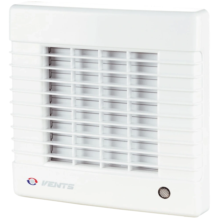 Вентилатор за баня с автоматични жалузи, бял, vents, ф150, 292m3/h, 24w, vents150ma