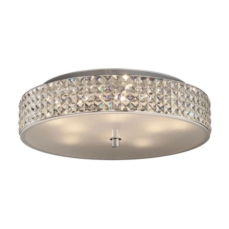 Кристален плафон, cromo, ideal lux, roma pl12, 12x40w, 2700k, 087870