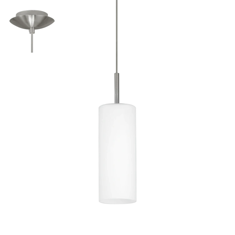 Стъклен пендел, white, eglo, troy 3, 1x60w, 85977
