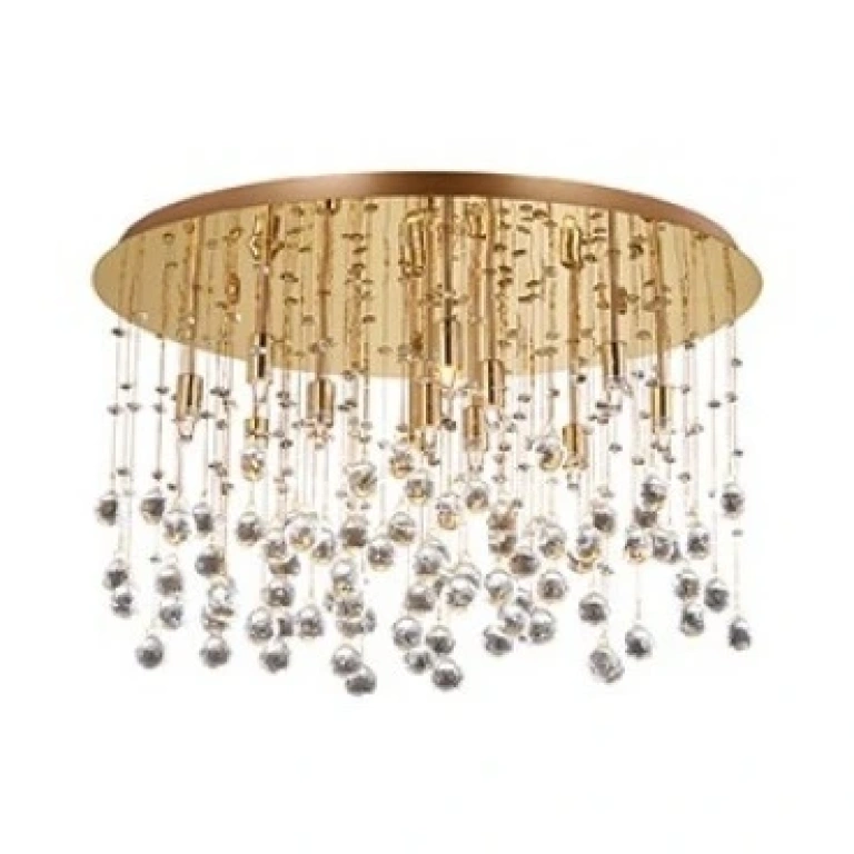 Кристален плафон, oro, ideal lux, moonlight pl12, 12x40w, 2700k, 082783