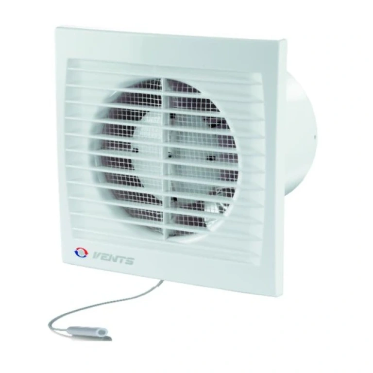 Вентилатор за баня с въжe, бял, vents, ф125, 180m3/h, 16w, 125 sv