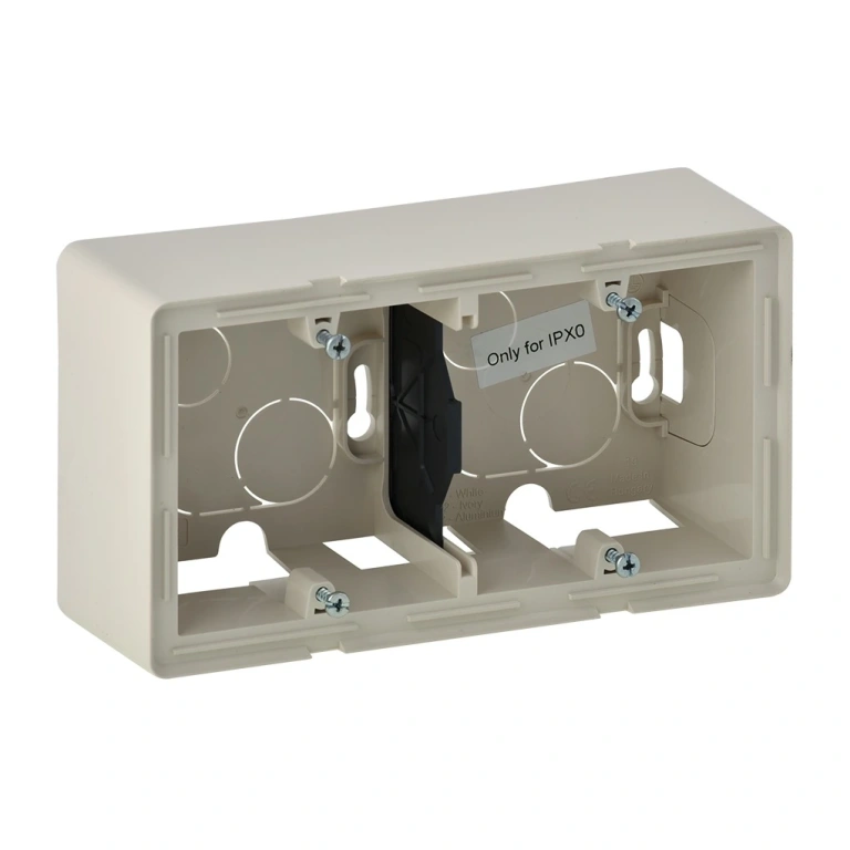 кутия открит монтаж двойна, крем, legrand, valena life, 754202