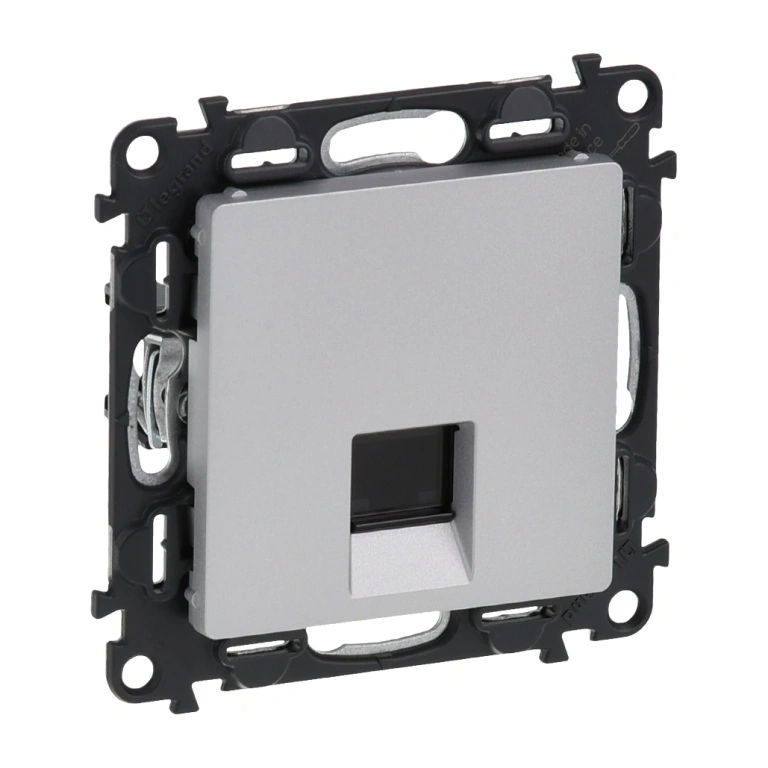 розетка rj45 utp кат.5е, алуминий, legrand, valena life, 753340
