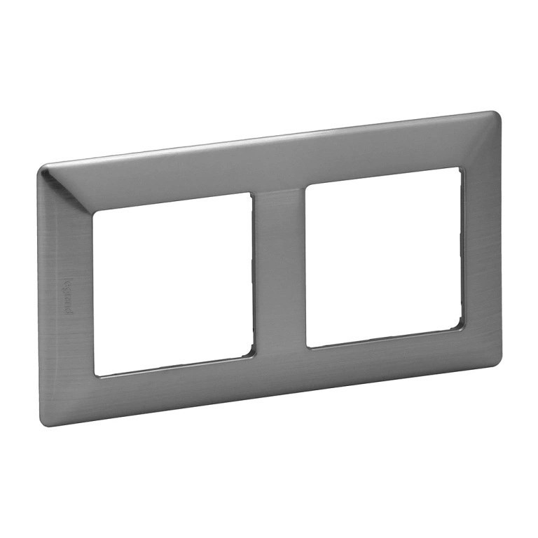 Pvc двойна рамка, инокс, legrand, valena life, 754152