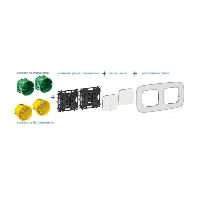 Pvc лицев панел за телефонна и компютърна розетка единична rj11/rj45, крем, legrand, valena allure, 755416