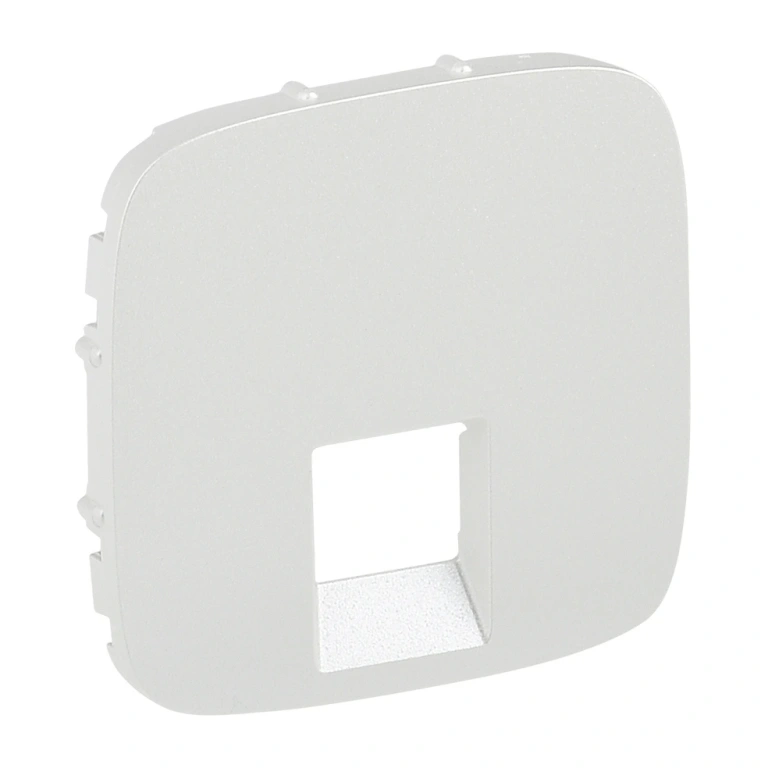 pvc лицев панел за телефонна и компютърна розетка единична rj11/rj45, перла, legrand, valena allure, 755419