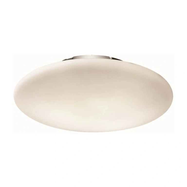 Стъклен плафон, bianco, ideal lux, smarties bianco pl2 d40, 2x60w, 032047