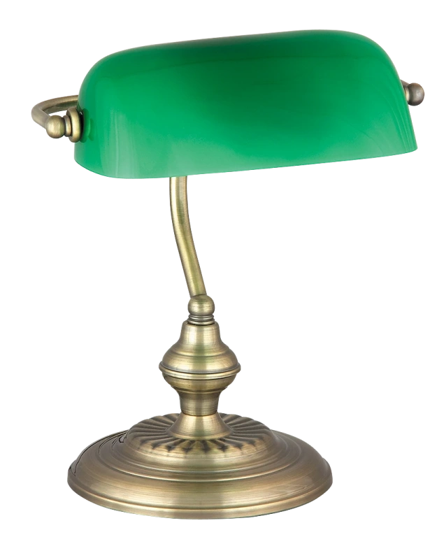Метална работна лампа, bronze/green, rabalux, bank, 1x60w, 4038