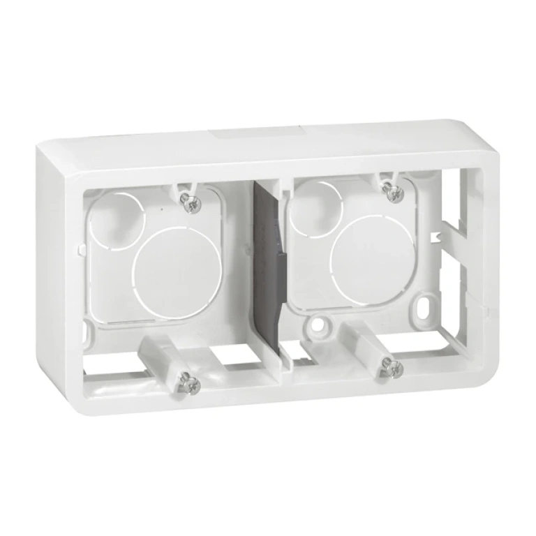 двойна конзола за открит монтаж, ip21, бяла, legrand, niloe, 664799