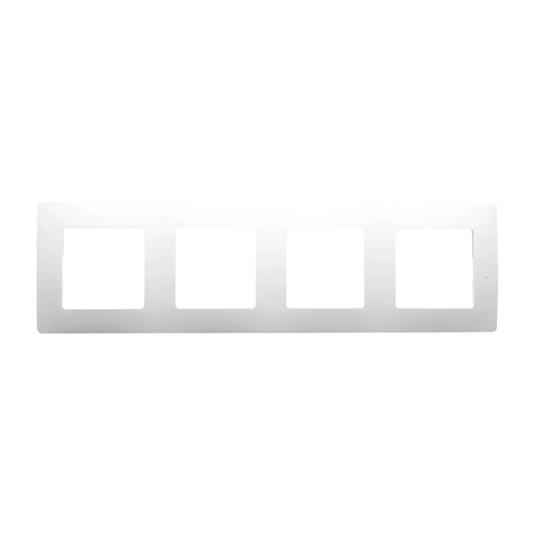 pvc четворна рамка, бяла, legrand, niloe, 665004