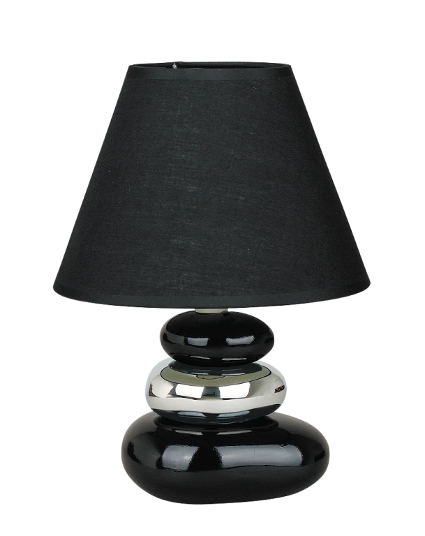 керамична настолна лампа, black/silver, rabalux, salem, 1x40w, 4950