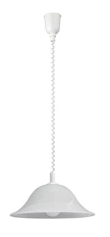 Pvc пендел, white/rice-stone glass, rabalux, alabastro, 1x60w, 3904