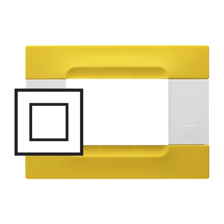 pvc двумодулна рамка, yellow lisbona, simon urmet, kadra, 10802.b.34