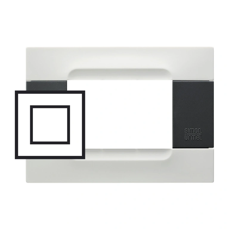 pvc двумодулна рамка, white helsinki, simon urmet, kadra,10802.01