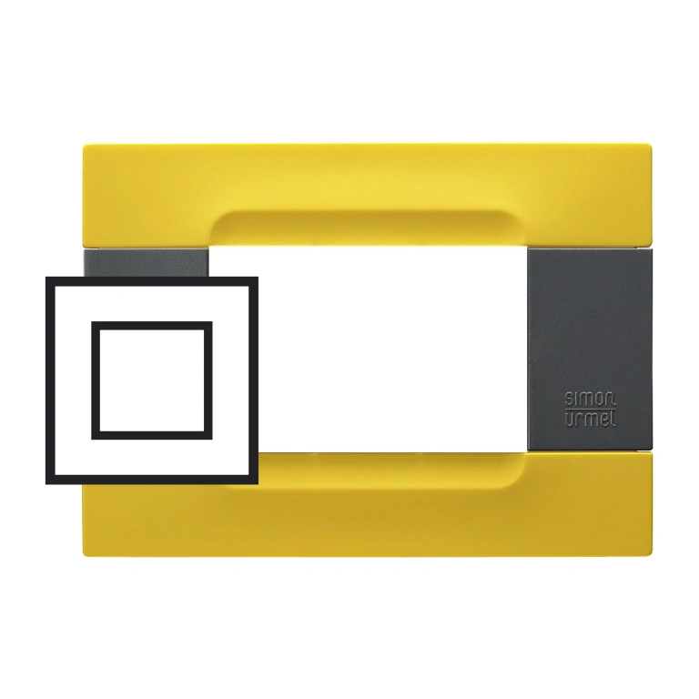 pvc двумодулна рамка, yellow lisbona, simon urmet, kadra, 10802.34